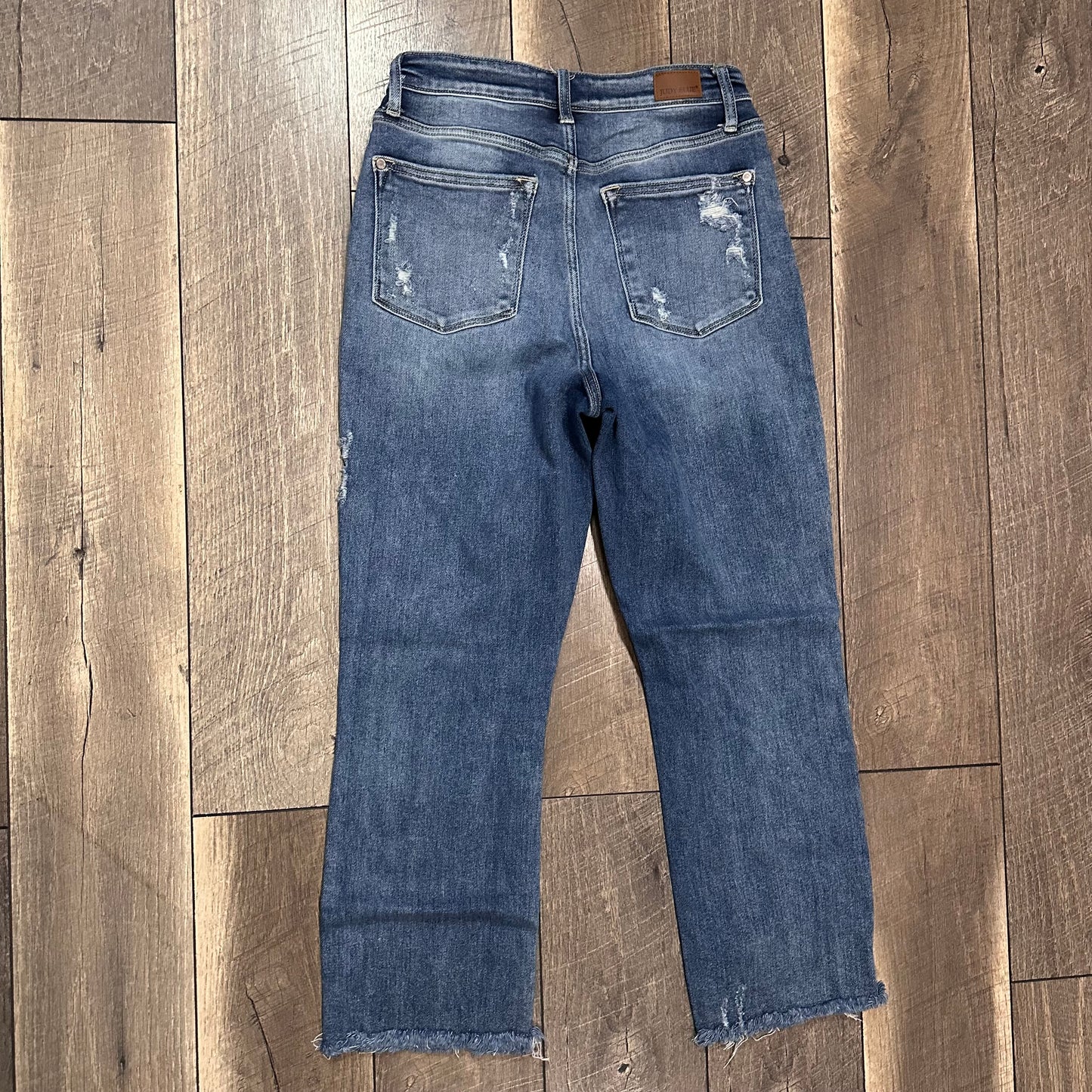 Judy Blue Straight Fit Distressed Jeans