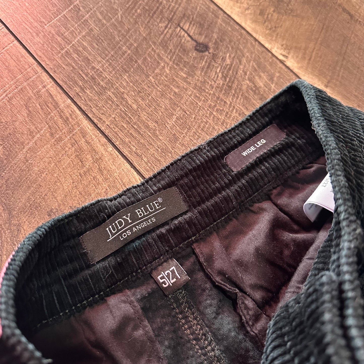 Judy Blue Emerald Green Wide Leg Corduroy Pants