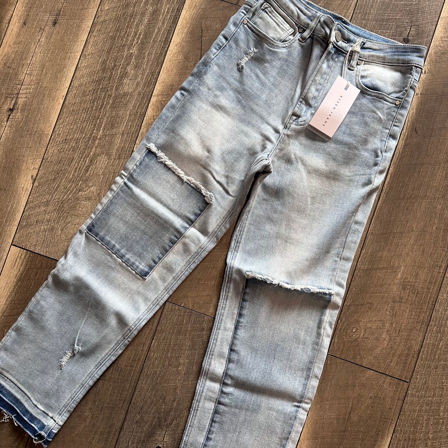 Risen Hi Rise Crop Straight Jeans