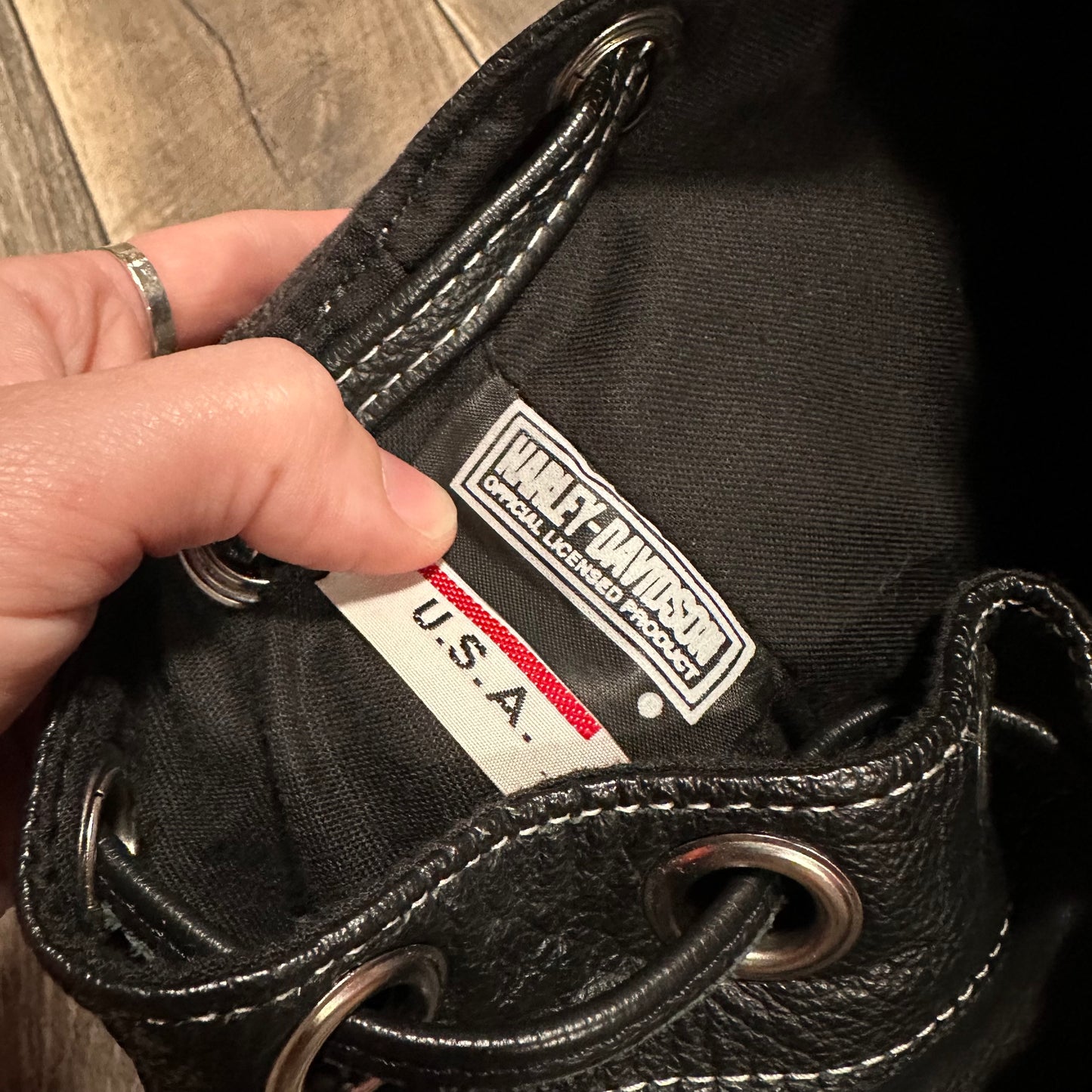 Harley-Davidson Leather Bucket Bag