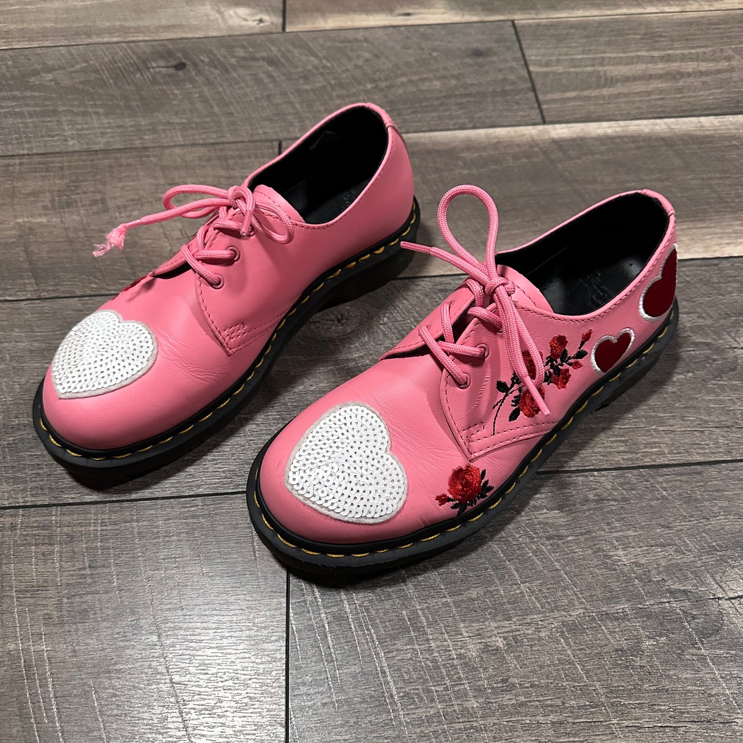 Dr. Martens 1461 Sequin Hearts Shoes