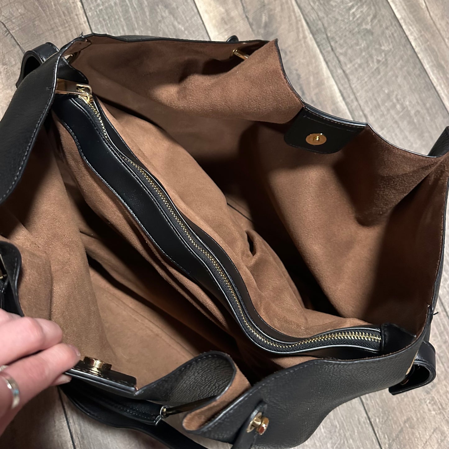 Sondra Roberts Squared Vegan Leather Tote Bag