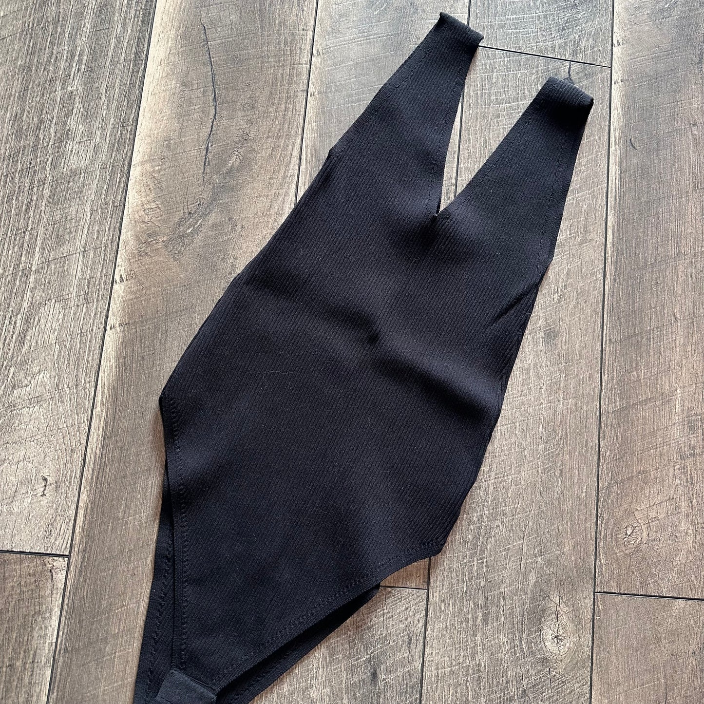 Wishlist Black Stretchy Ribbed Bodysuit