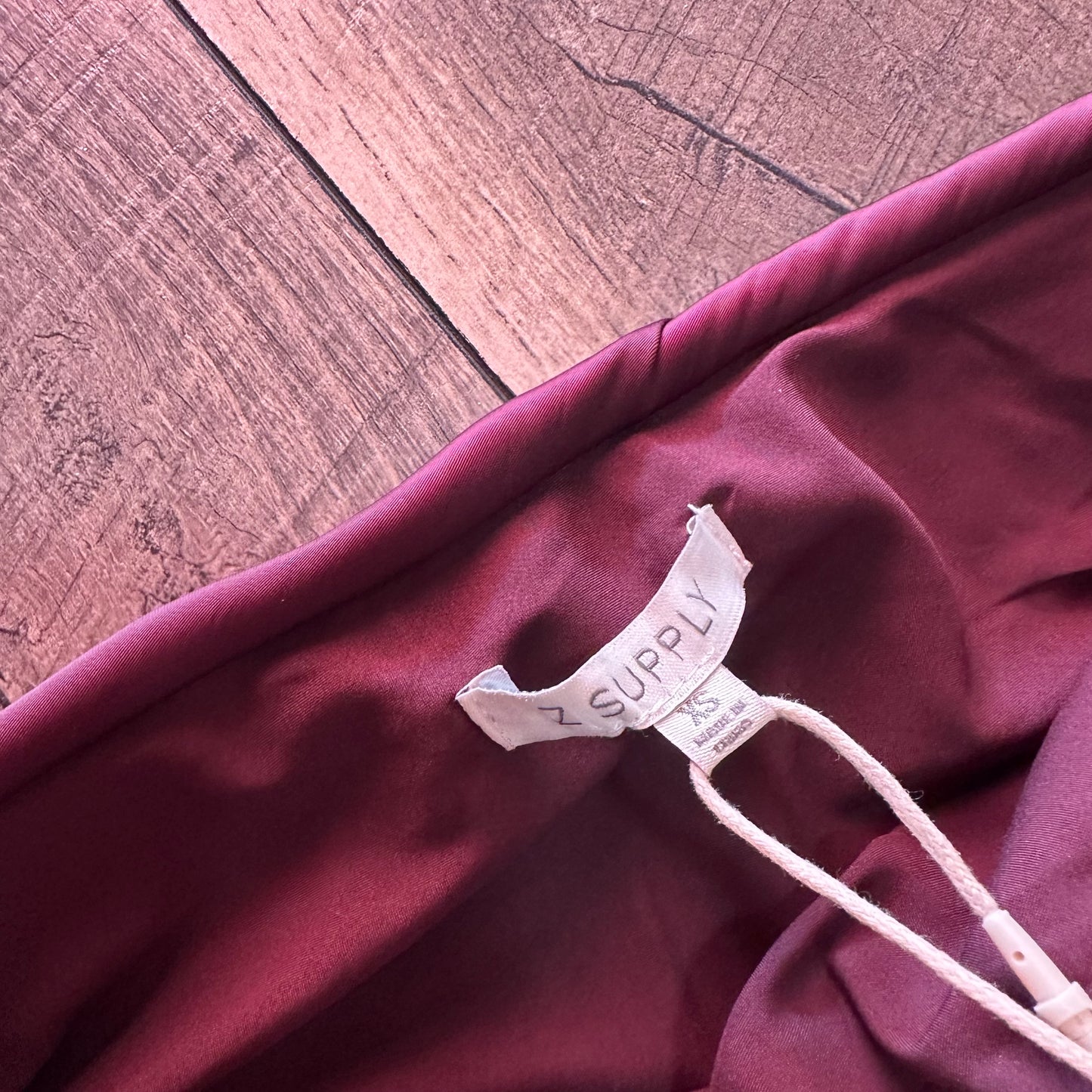 Z Supply Berry Wine Europa Poly Sheen Skirt (new with tags)