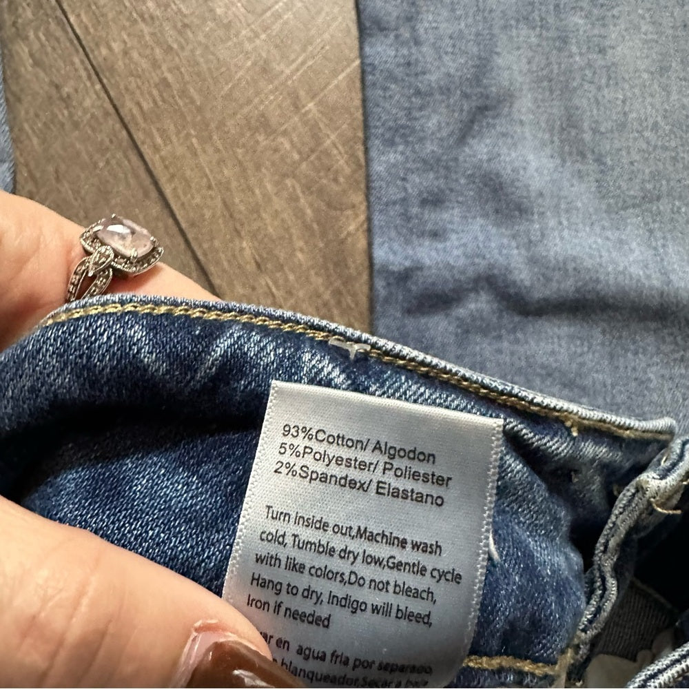 Risen Hi Rise Button Down Flare Jeans