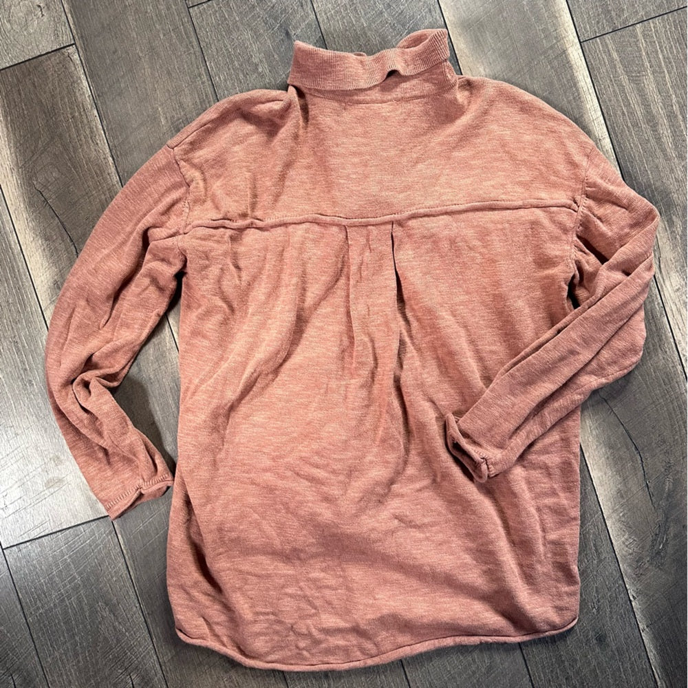 Free People Beach Cotton Blend Button Down Sweater