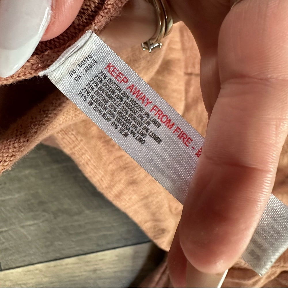 Free People Beach Cotton Blend Button Down Sweater