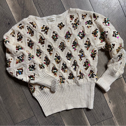 NWOT 🦄 Anthropologie Lara Sequined Sweater