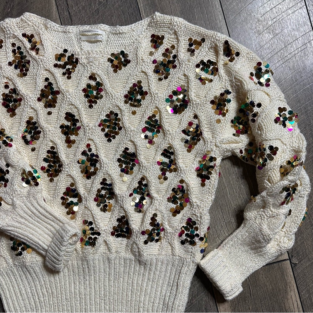 NWOT 🦄 Anthropologie Lara Sequined Sweater