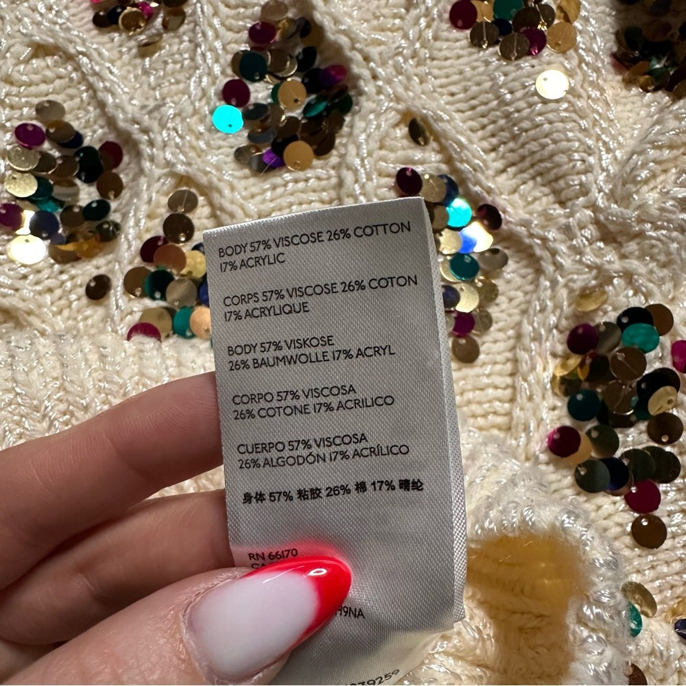 NWOT 🦄 Anthropologie Lara Sequined Sweater