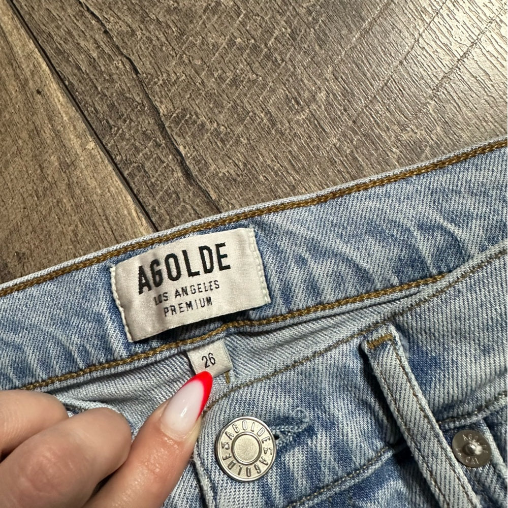 AGOLDE Toni Mid Rise Straight Leg Jeans