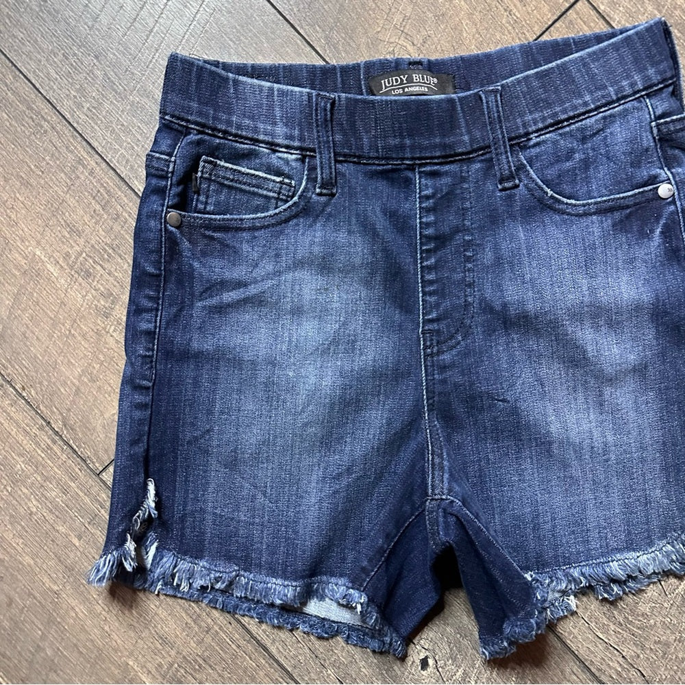 Judy Blue Pull On Dolphin Hem Shorts