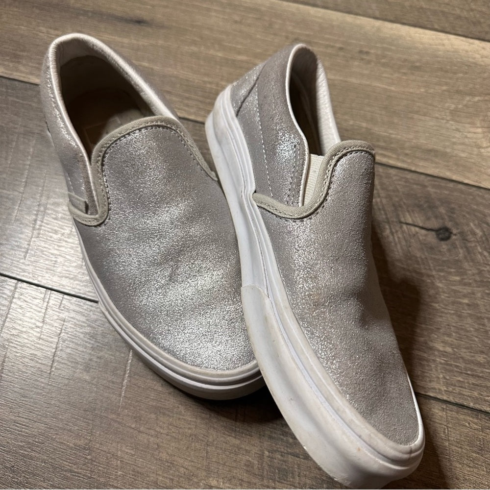 Vans Glittery Slip On Shoes