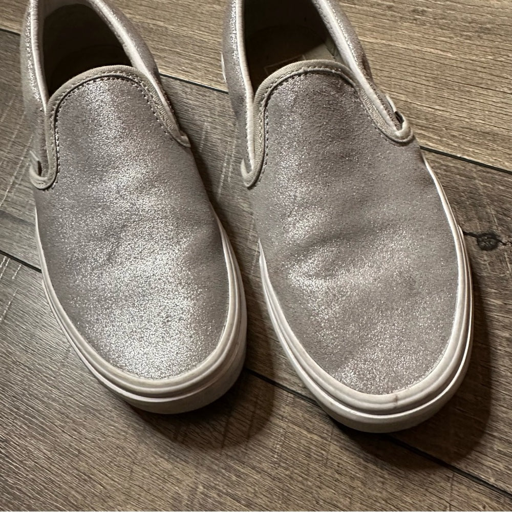 Vans Glittery Slip On Shoes