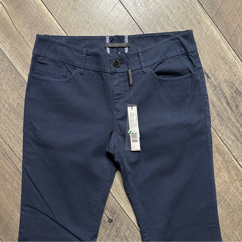 Elie Tahari Navy Blue Flare Pants