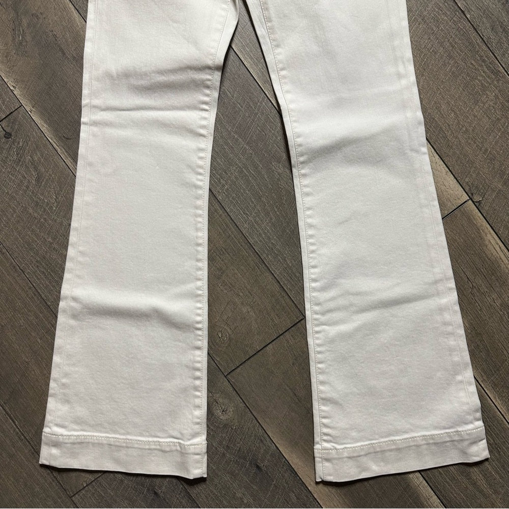 Elie Tahari White Denim Flare Jeans