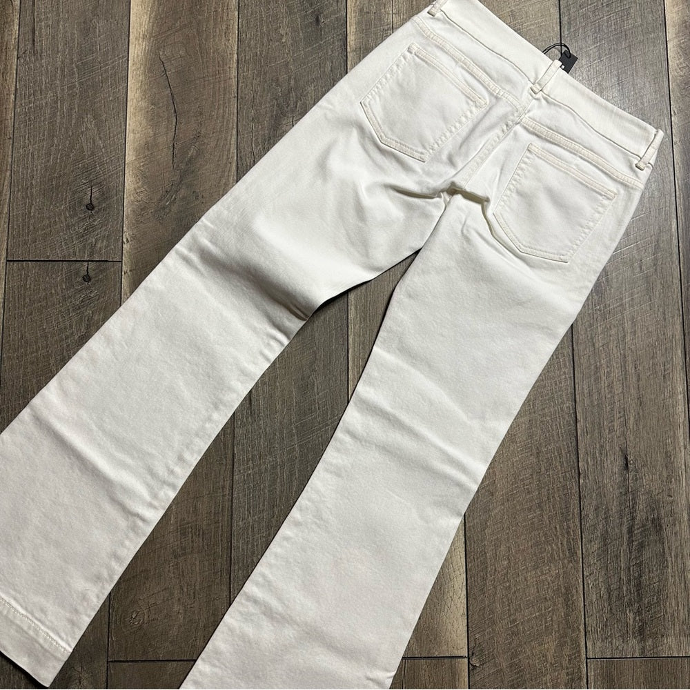 Elie Tahari White Denim Flare Jeans