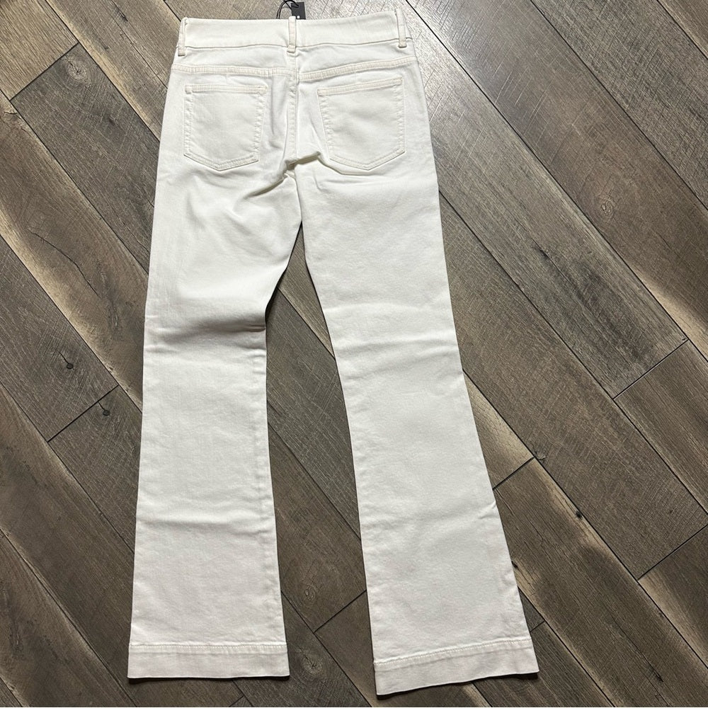 Elie Tahari White Denim Flare Jeans