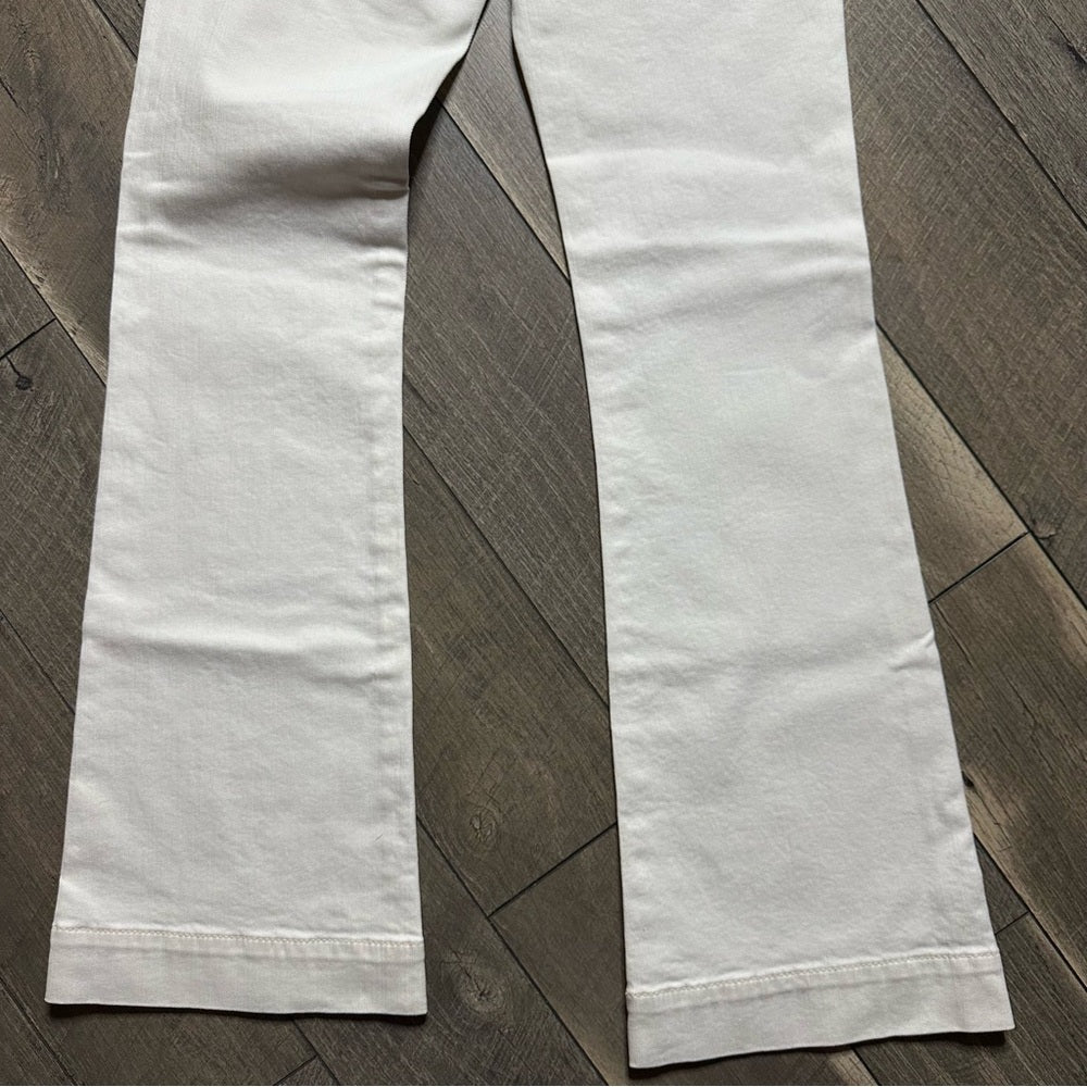 Elie Tahari White Denim Flare Jeans