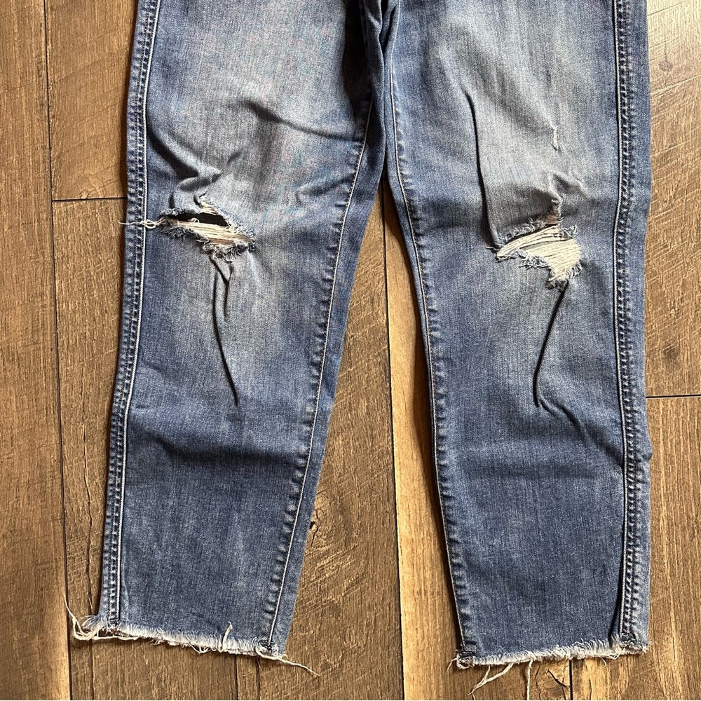 7 For All Mankind Hi Waist Crop Straight Jeans