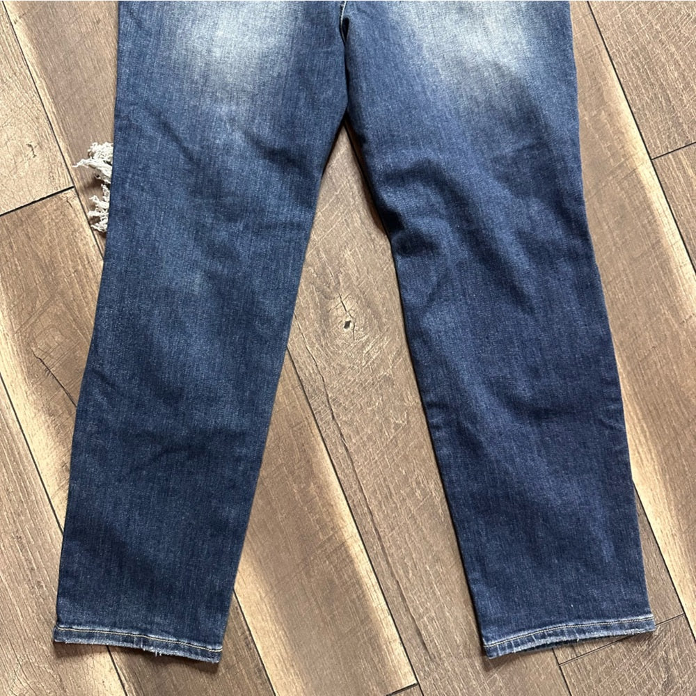 Risen Hi Rise Straight Leg Jeans
