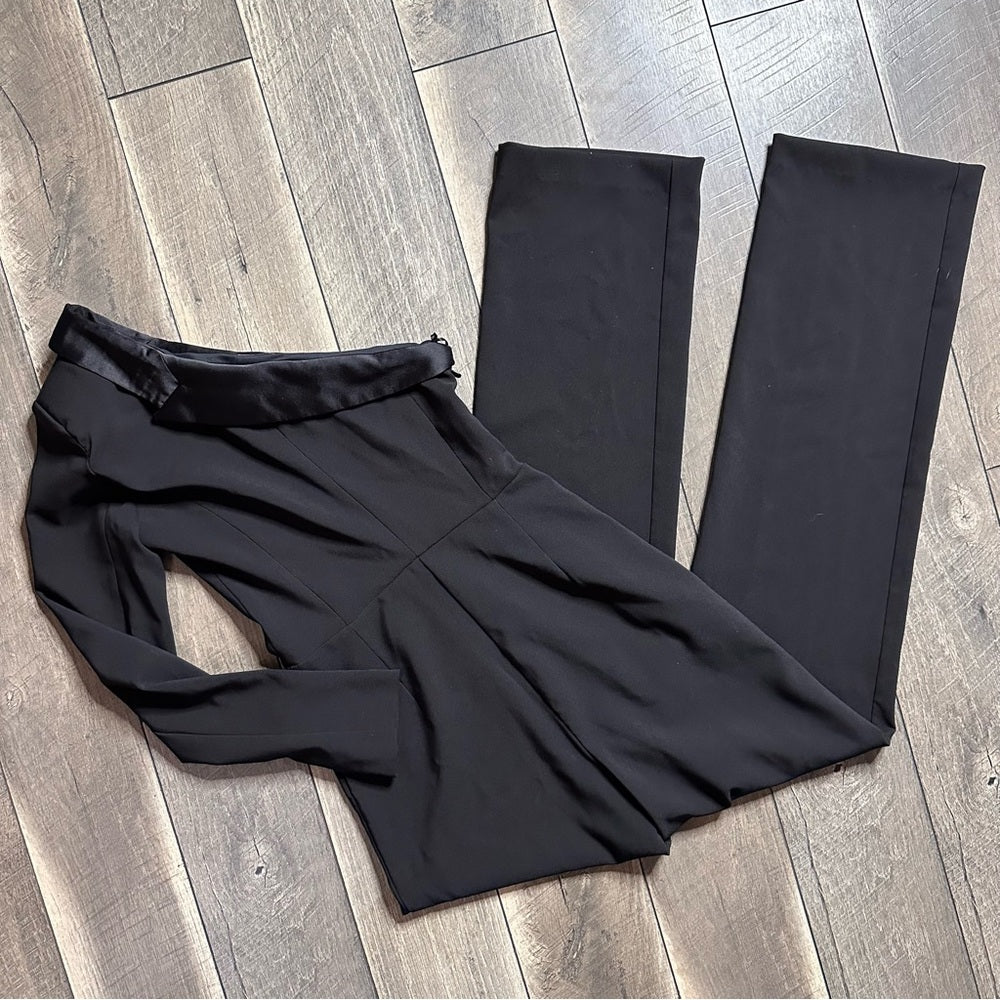 Zara Asymmetric One Sleeve Black Jumpsuit