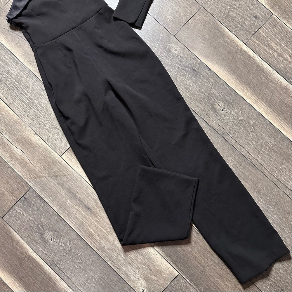 Zara Asymmetric One Sleeve Black Jumpsuit