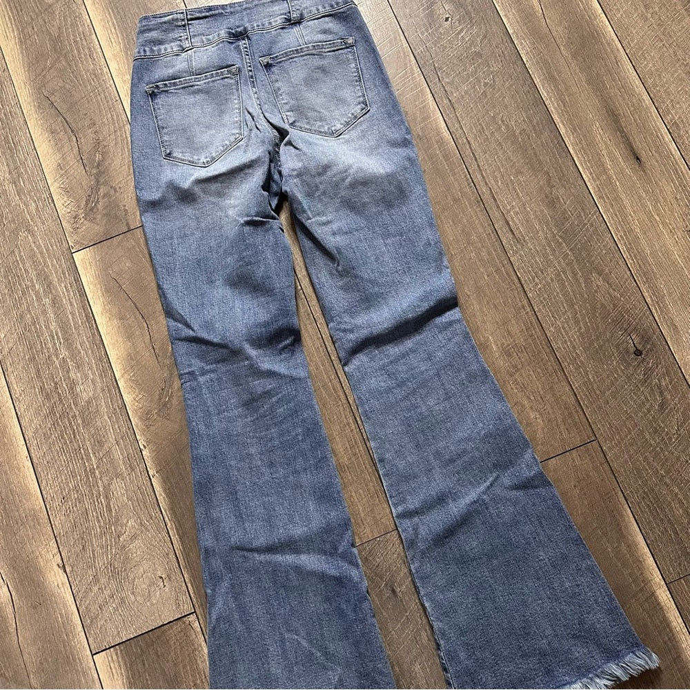 KanCan Dunkirk High Rise Twisted Inseam Flares