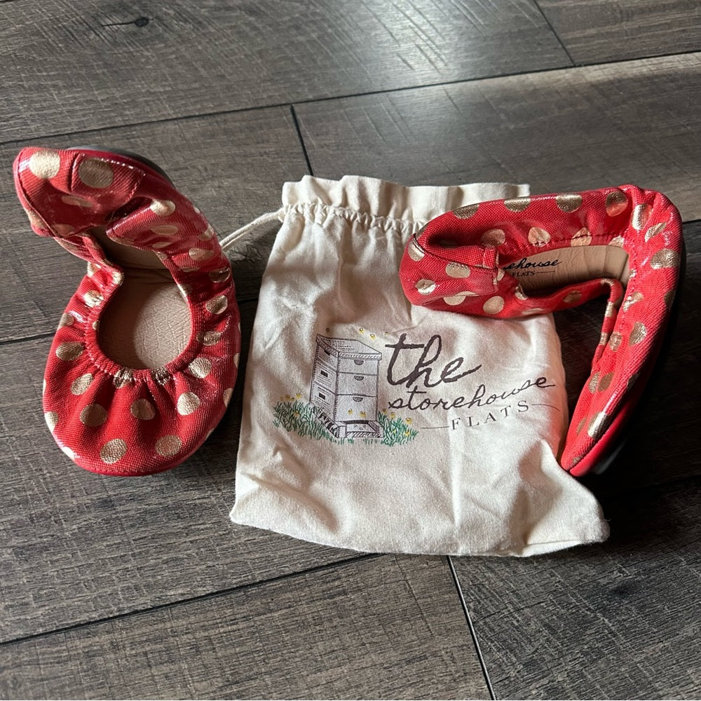 The Storehouse Red Polka Dot Flats