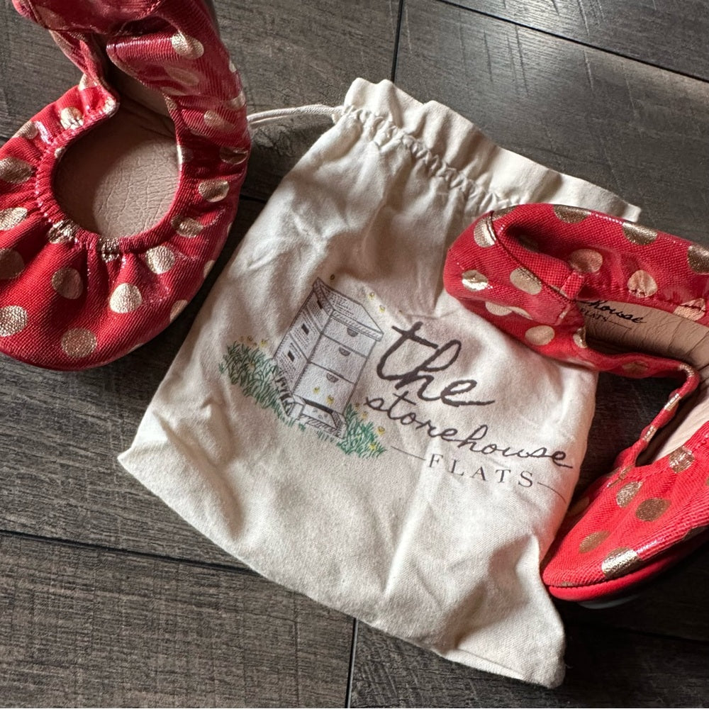 The Storehouse Red Polka Dot Flats