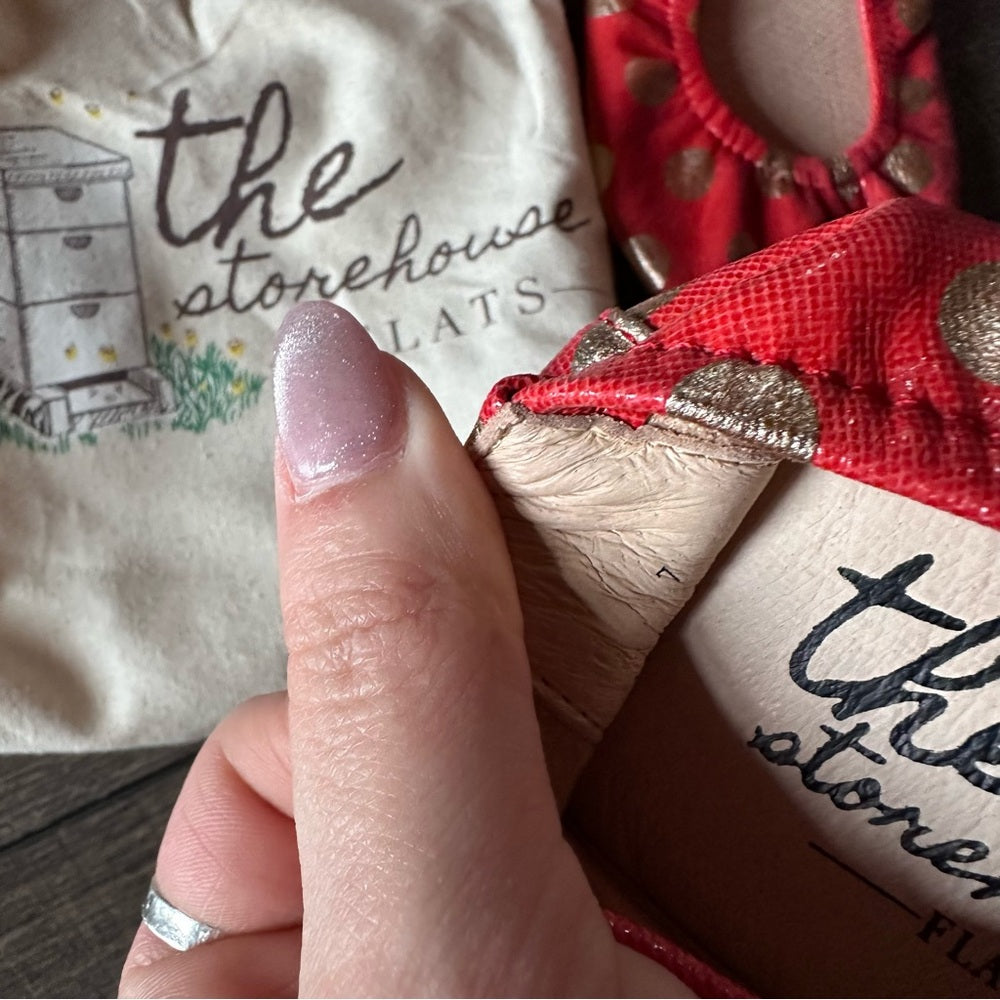 The Storehouse Red Polka Dot Flats
