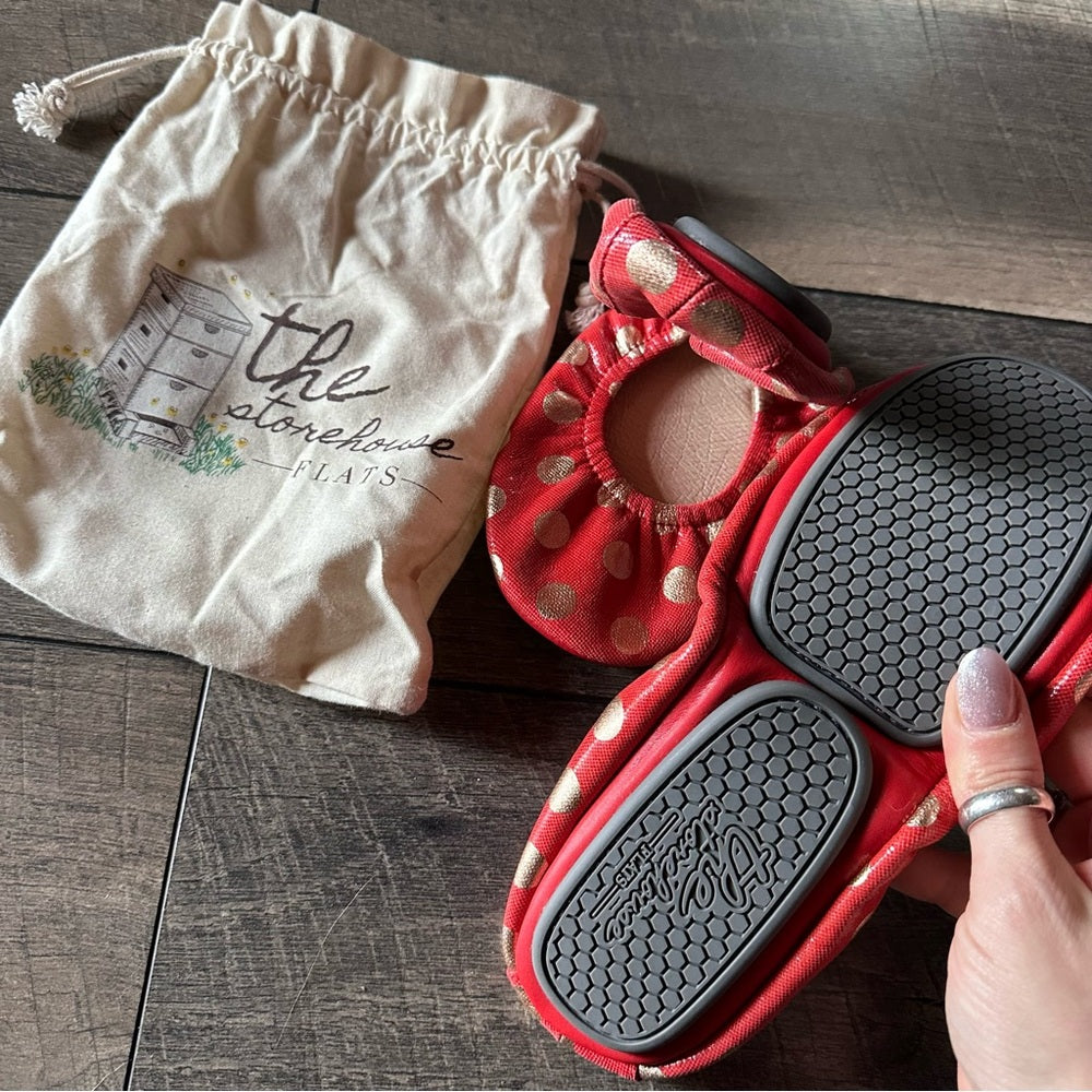 The Storehouse Red Polka Dot Flats