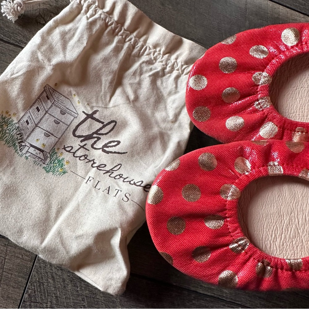 The Storehouse Red Polka Dot Flats