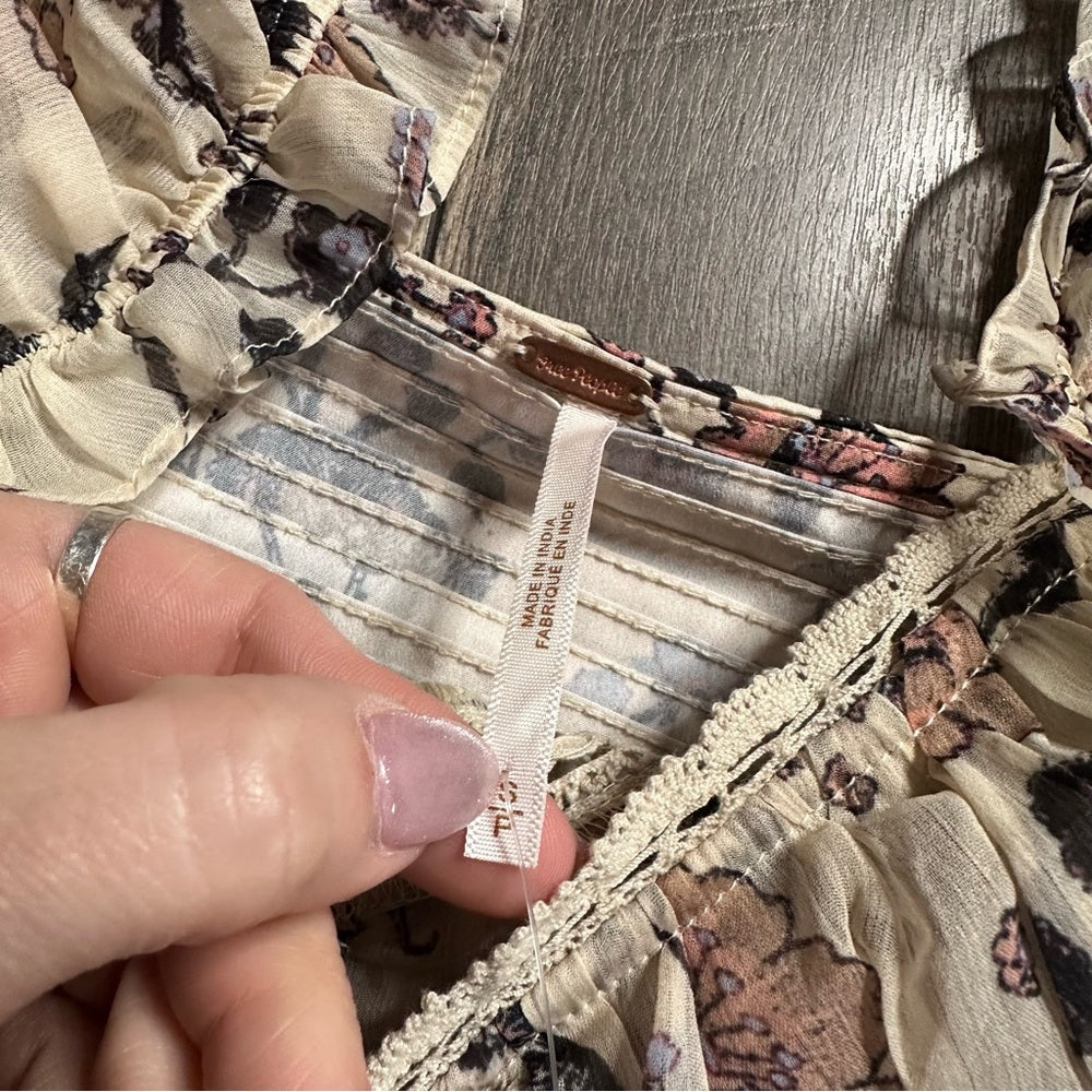 Free People Brunch Date Long Sleeve Bodysuit