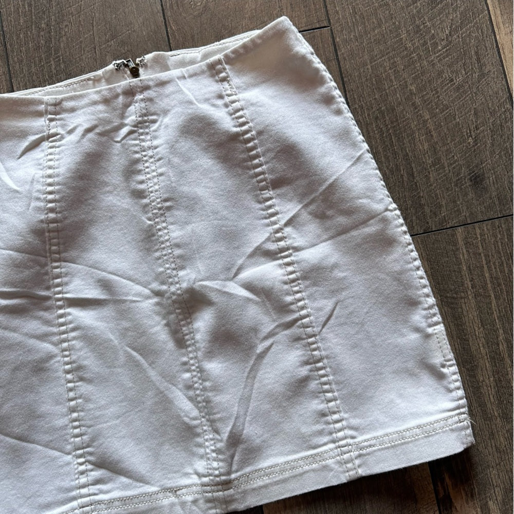 Free People White Mini Skirt
