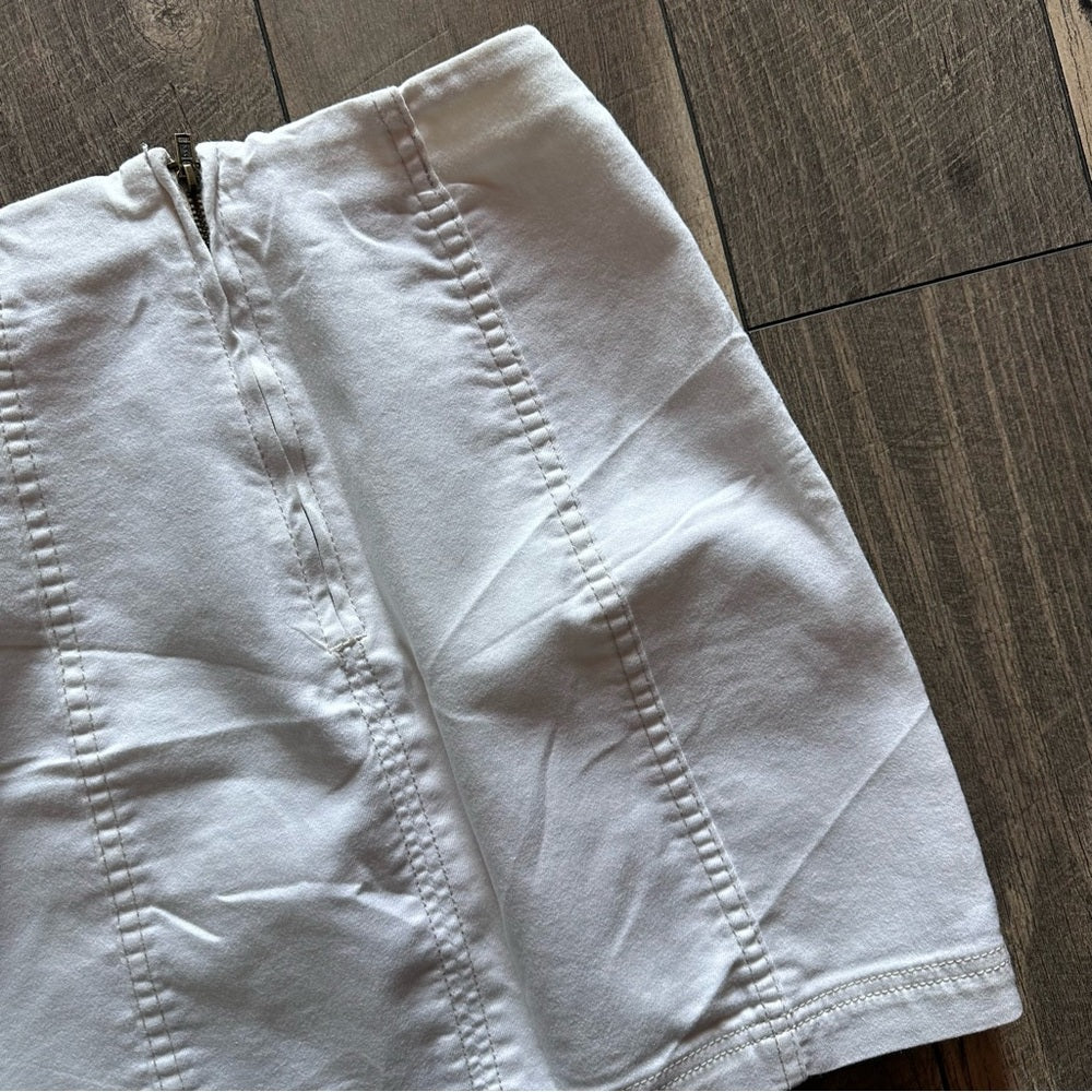 Free People White Mini Skirt