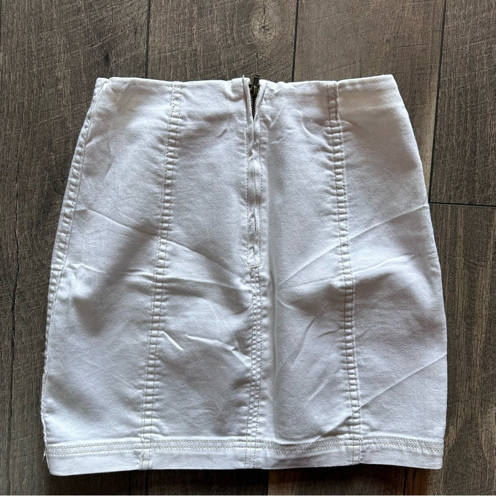 Free People White Mini Skirt