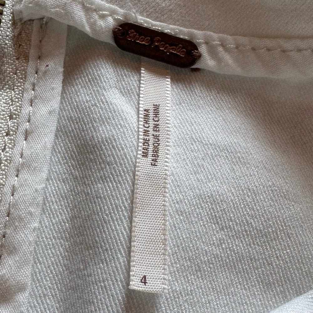 Free People White Mini Skirt