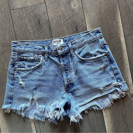 Agolde Parker Vintage Cut Off Denim Shorts