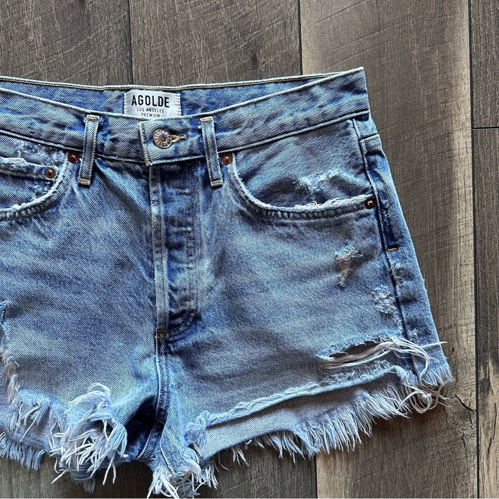 Agolde Parker Vintage Cut Off Denim Shorts