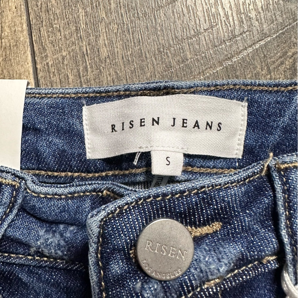 Risen Hi Rise Bermuda Denim Shorts