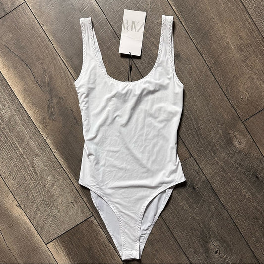 Zara White Tank Bodysuit