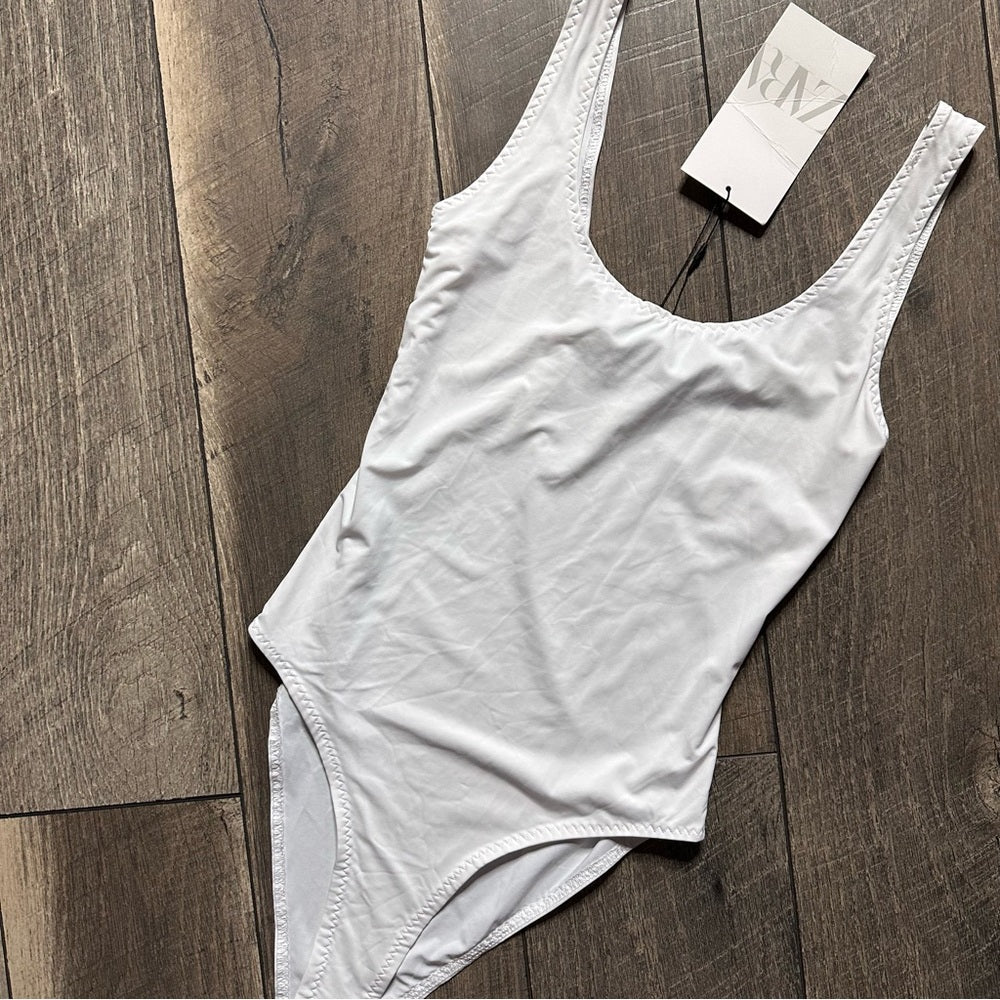Zara White Tank Bodysuit