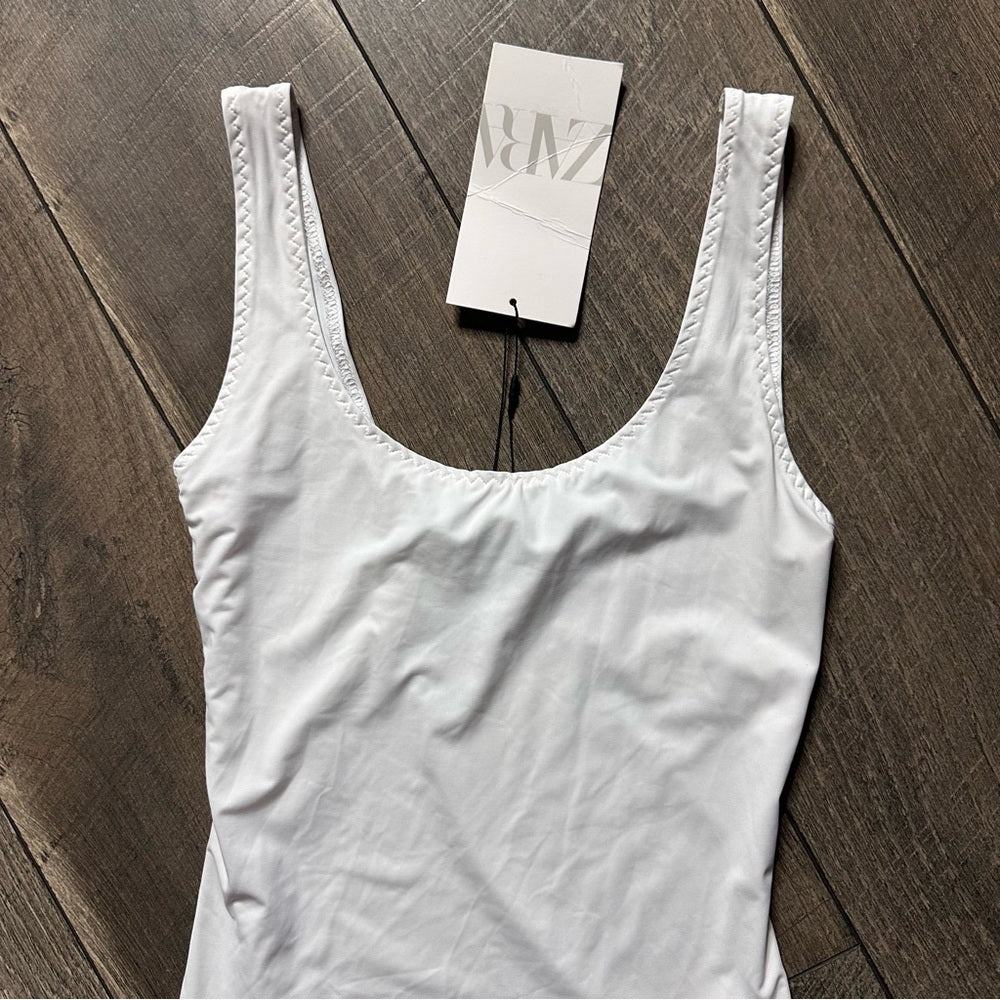 Zara White Tank Bodysuit