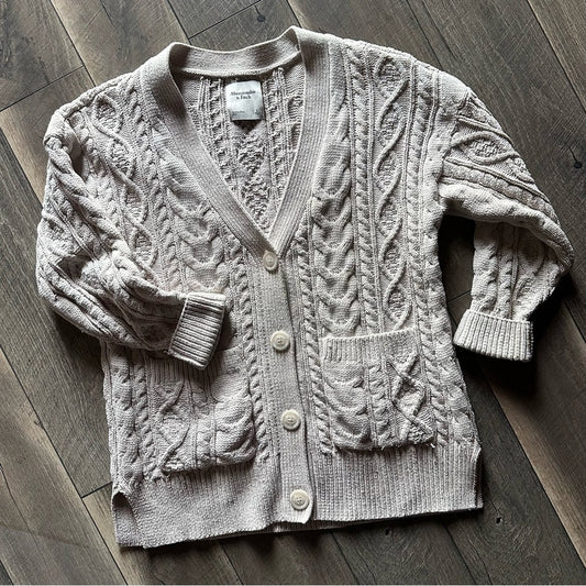 Abercrombie & Fitch Cozy Knit Button Down Sweater