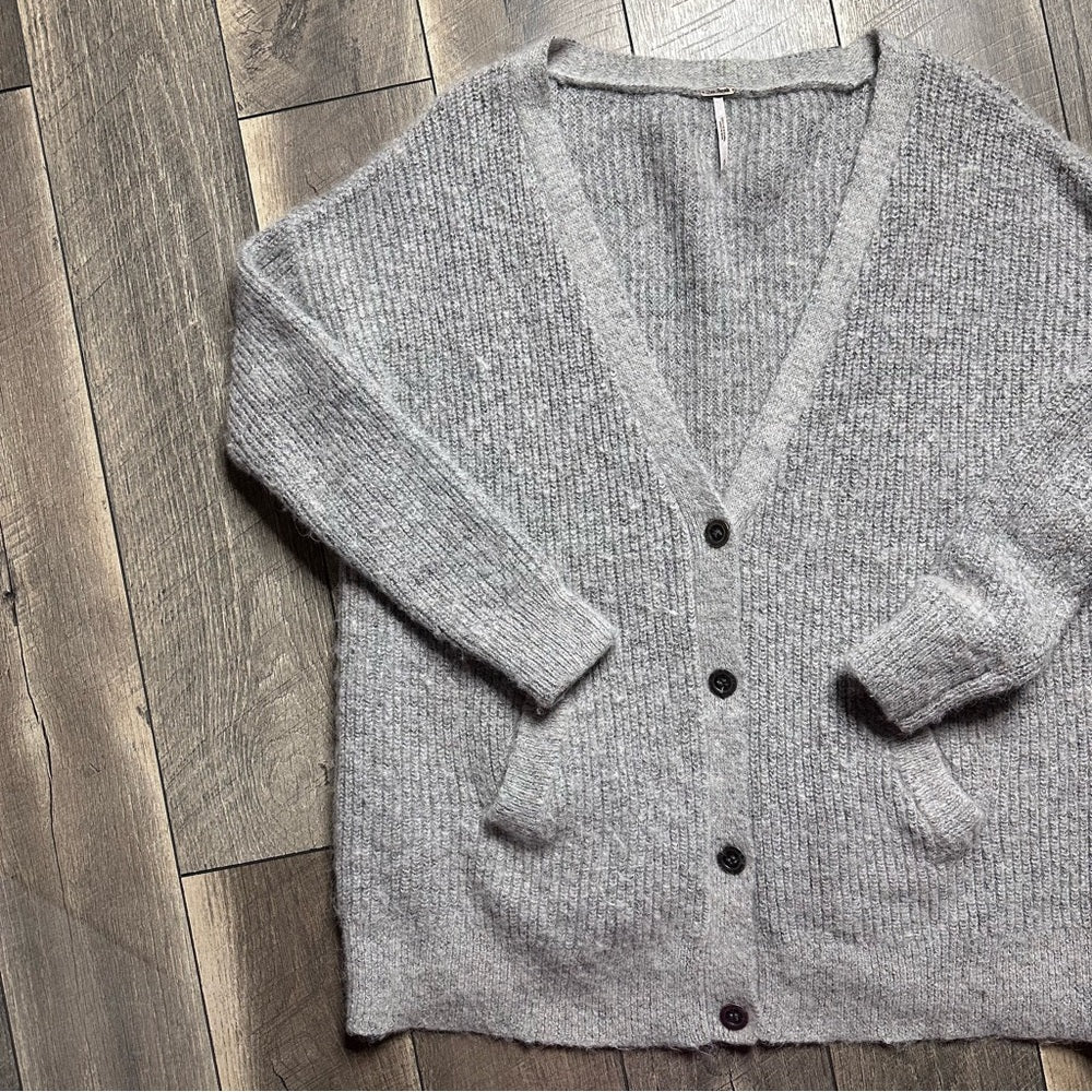 Free People Alpaca/Mohair Button Down Sweater