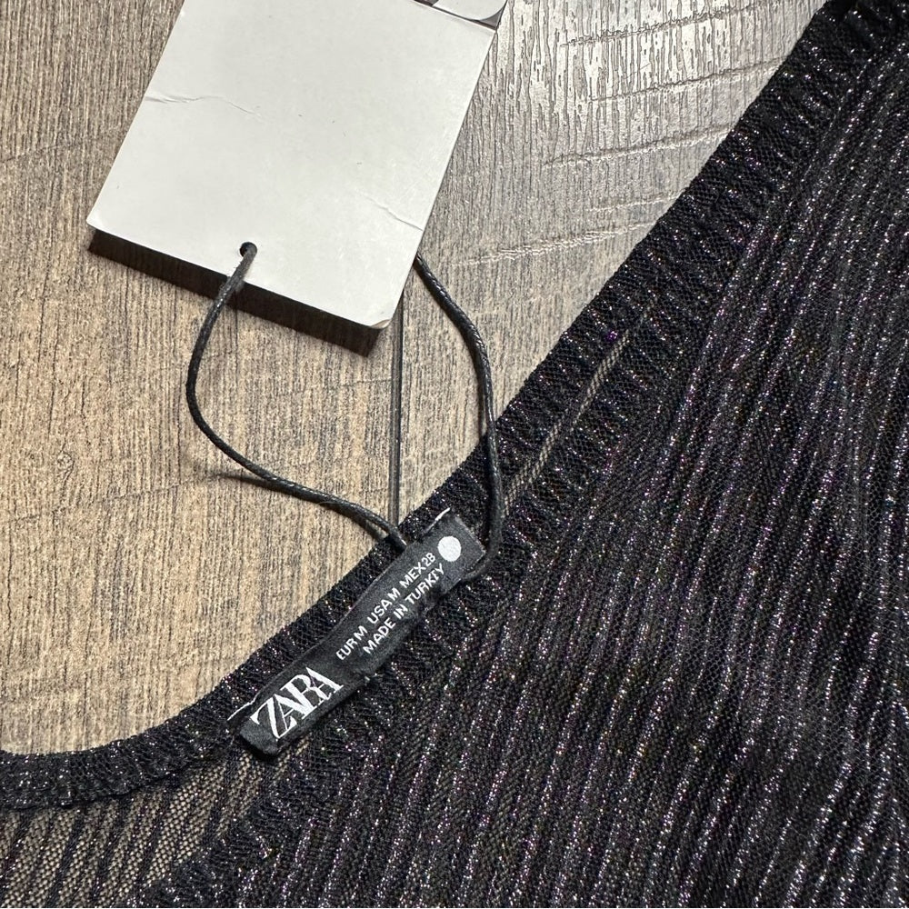 Zara Glitter Mesh Bodysuit
