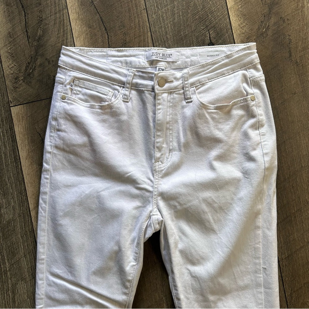 Judy Blue White Hi Rise Skinny Jeans