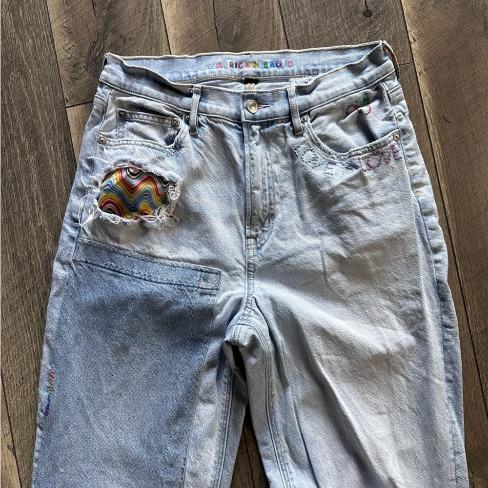 American Eagle PRIDE 🏳️‍🌈 Highest Rise Baggy Straight Leg Jeans