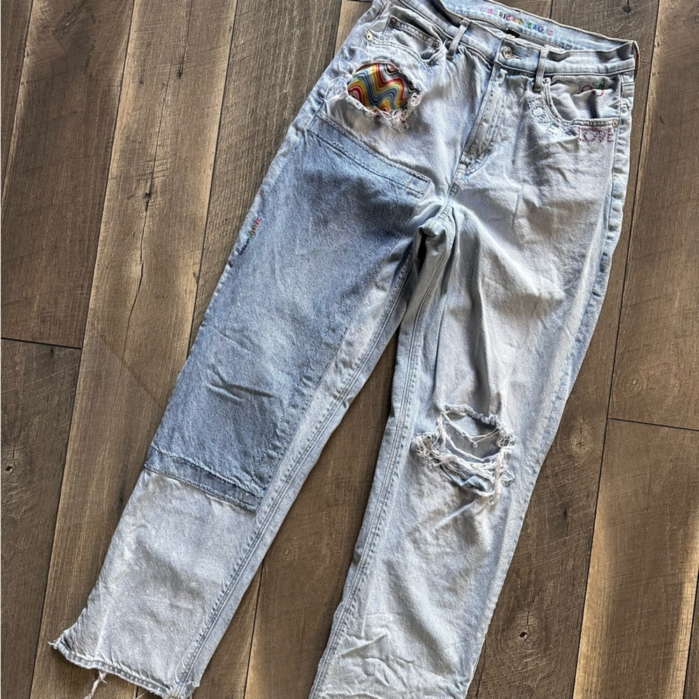 American Eagle PRIDE 🏳️‍🌈 Highest Rise Baggy Straight Leg Jeans